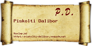 Piskolti Dalibor névjegykártya